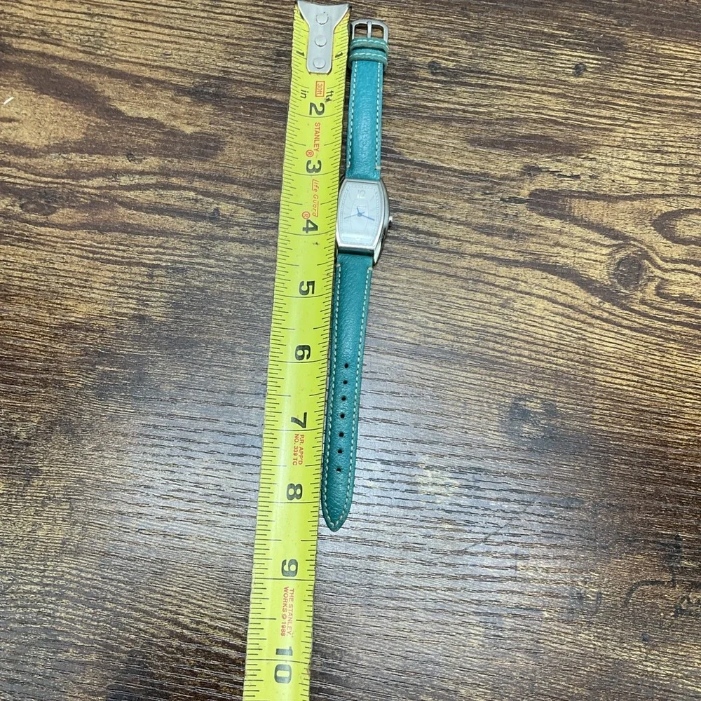 Coach Ladies Green Wrist Watch Swiss Quartz Stainless Steel New Battery 0893 - Picture 4 of 12